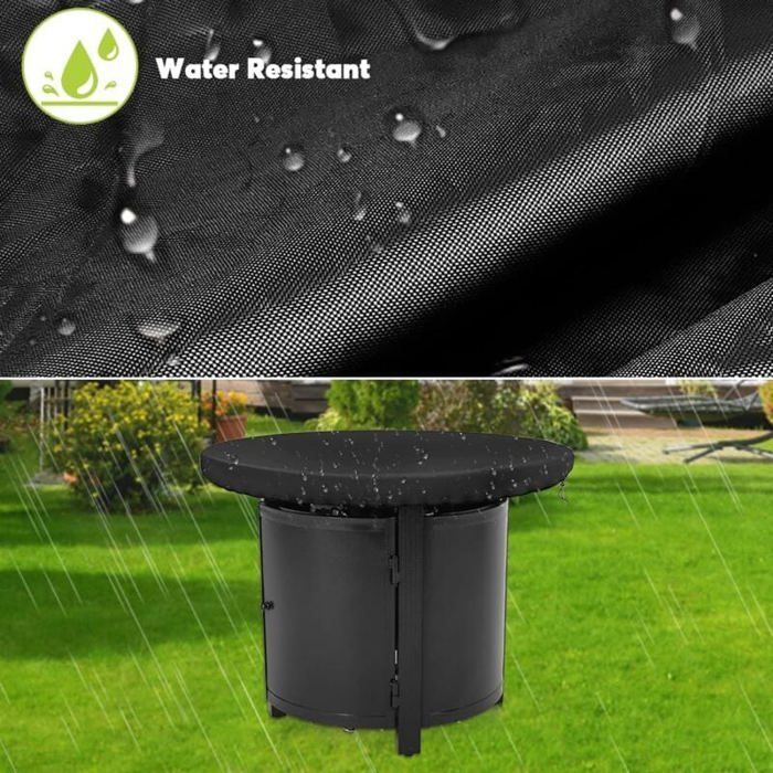 Protective Cover - YYV - Round - 420D - UV Resistant - Waterproof - For Fire Pit/Barbecue