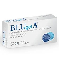 BLUE GEL Blaue Gel-Augentropfen, 15 Flaschen, Feuchtigkeitsspendende Augenlösung