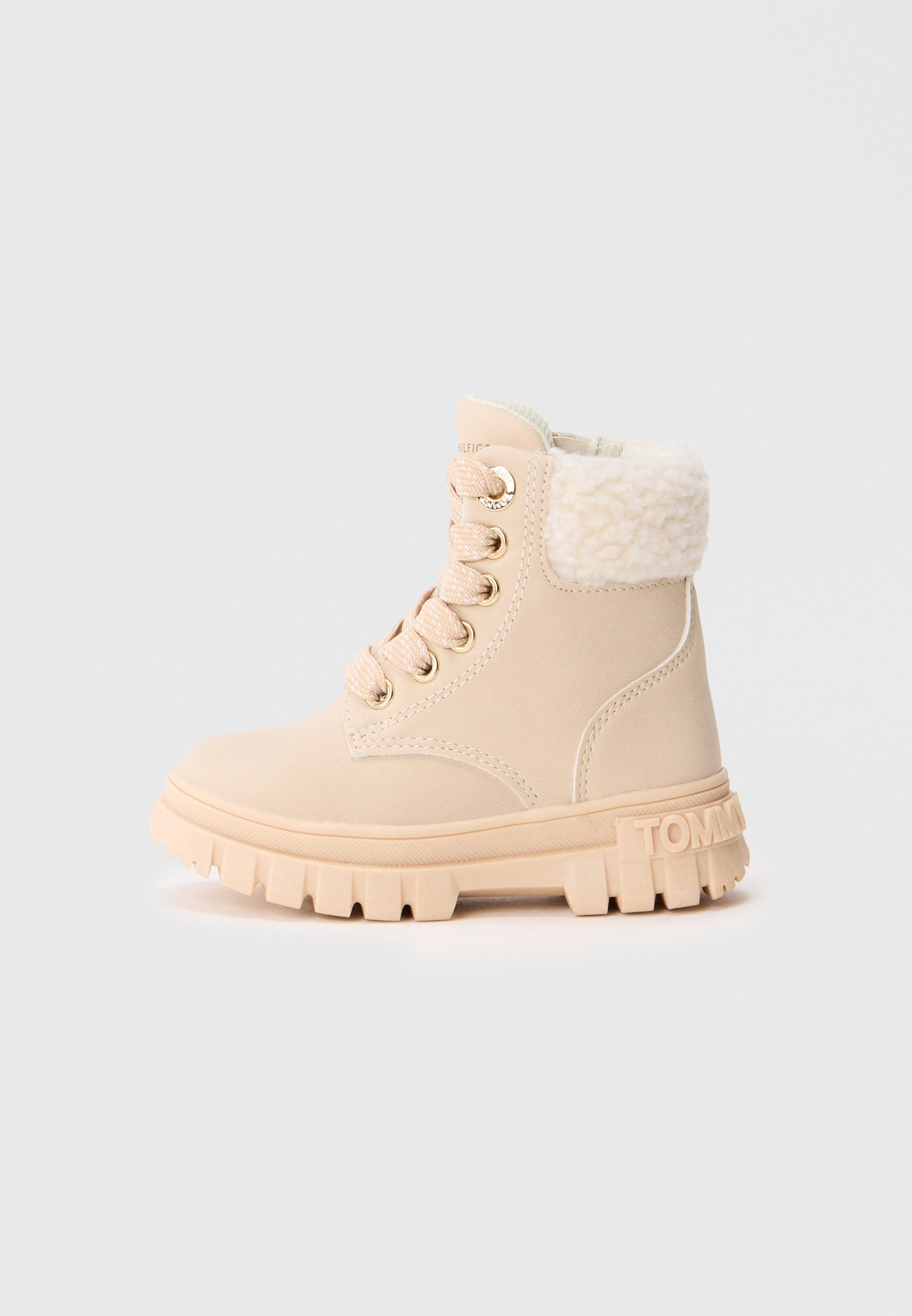 Tommy Hilfiger MICHIGAN - Enkellaarsjes met vetersluiting - beige