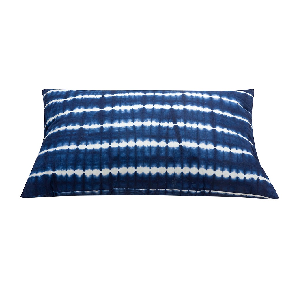 vtwonen Kussensloop Sierkussen Tie Dye Blauw Wit - 1 stuk