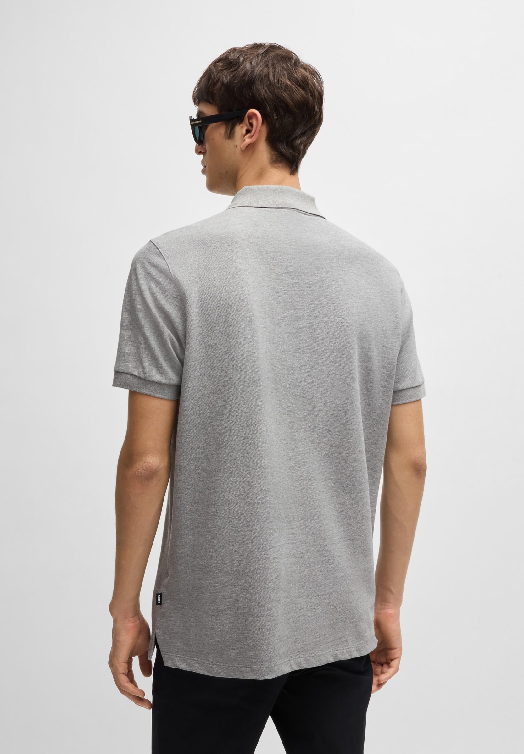 BOSS PALLAS - Poloshirt - zilverkleurig