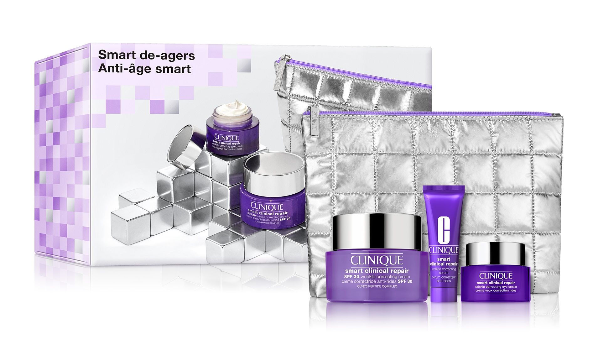 Darčeková sada krému proti starnutiu Smart Clinical Repair SPF30 s 3 darčekmi Luxusné darčekové sady