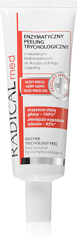 Ideepharm Radical Med Anti Hair Loss, peeling enzimático para o couro cabeludo.