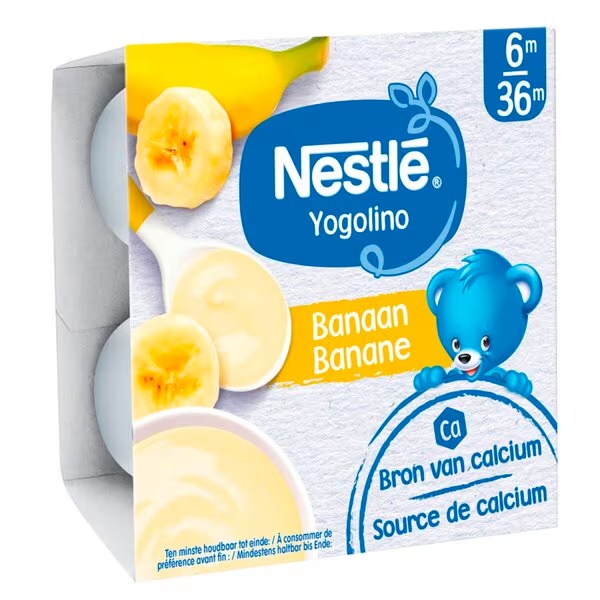 Nestlé bananin otroški jogi<br>4 x 100 g