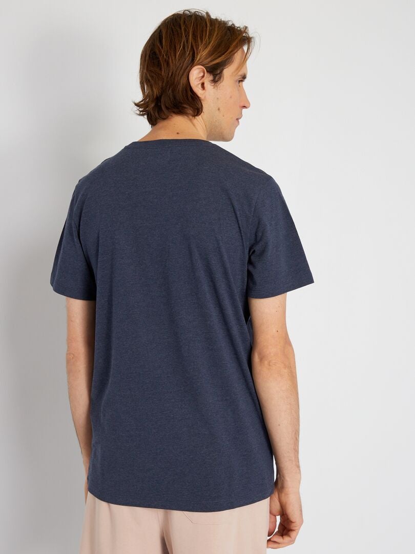 'Holidaze' katoenen T-shirt met print - Marineblauw