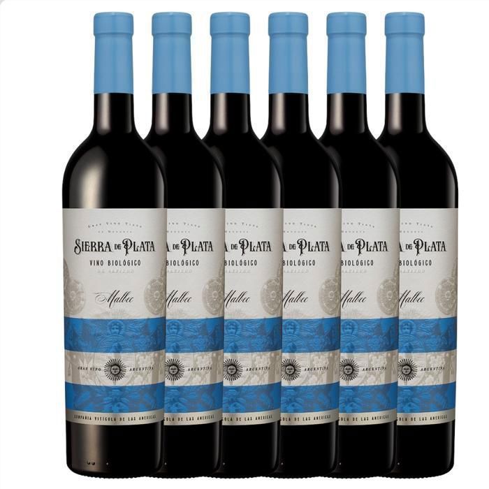 Vino rosso biologico argentino Sierra de Plata 2025, Les Passeurs de Vins, set regalo da 6 bottiglie