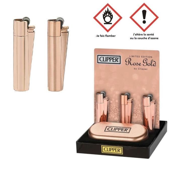 Clipper Metallinen Sytytin, Ruusukulta, Laatikossa - Satunnainen Malli - Tupakoitsijan Kokoelma - 365