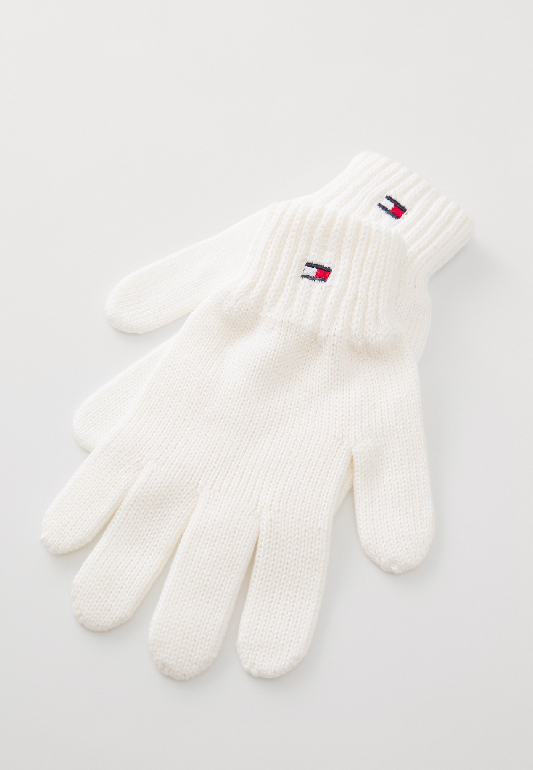 Gants Tommy Hilfiger à petit drapeau, unisexes - blancs
