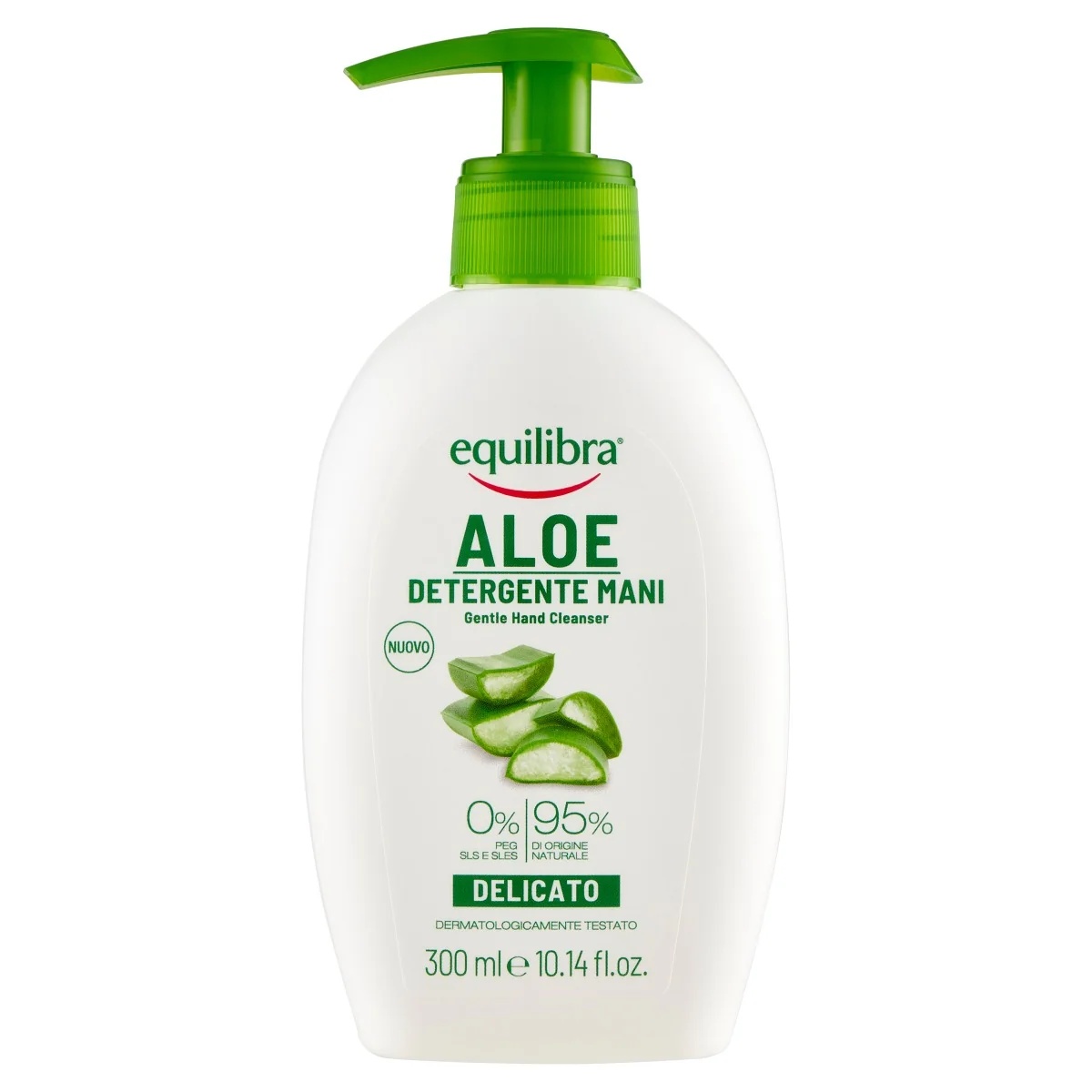 Equilibra handreiniger met aloë vera 300 ml. Dermatologisch getest.