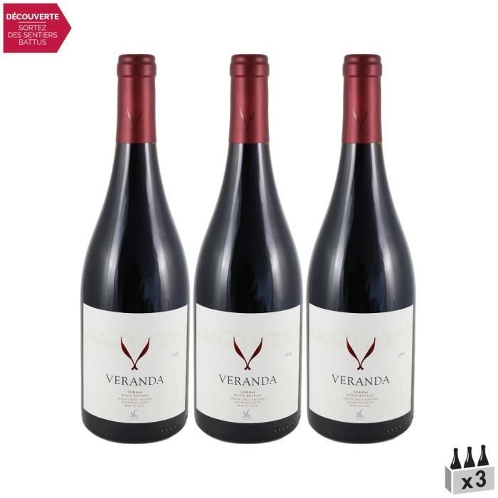 Chili Veranda Syrah Tinto 2008 - Caja de 3 botellas de 75 cl - Bodega Corpora - Vino Tinto - Origen: Chile - Variedad de uva: Syrah