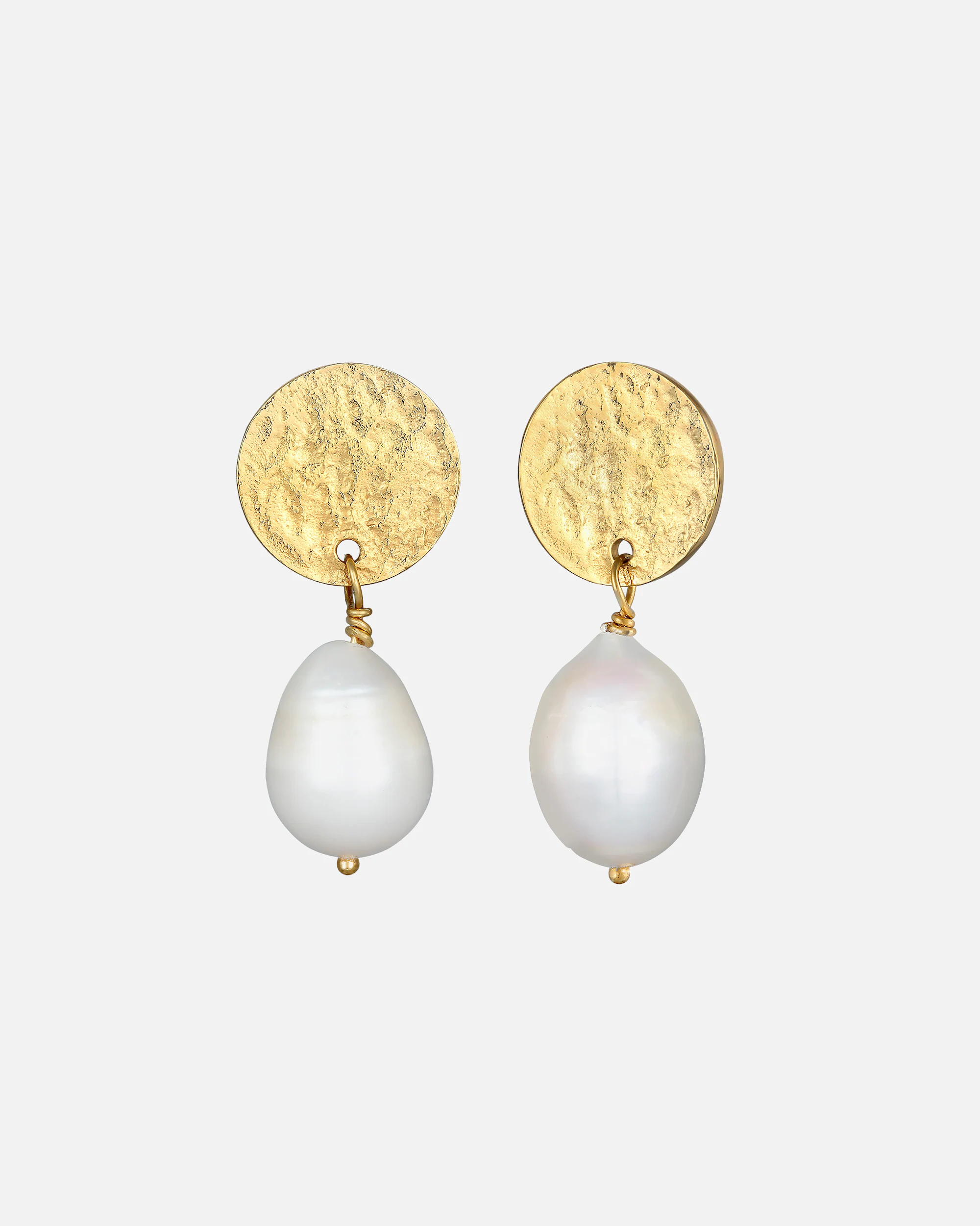 Elli PREMIUM Elli PREMIUM Boucles d'oreilles Femmes pendentif d'oreilles Organic avec perles d'eau douce de culture en argent sterling 925 plaqué or