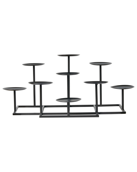 Metalowy świecznik 23 cm czarny