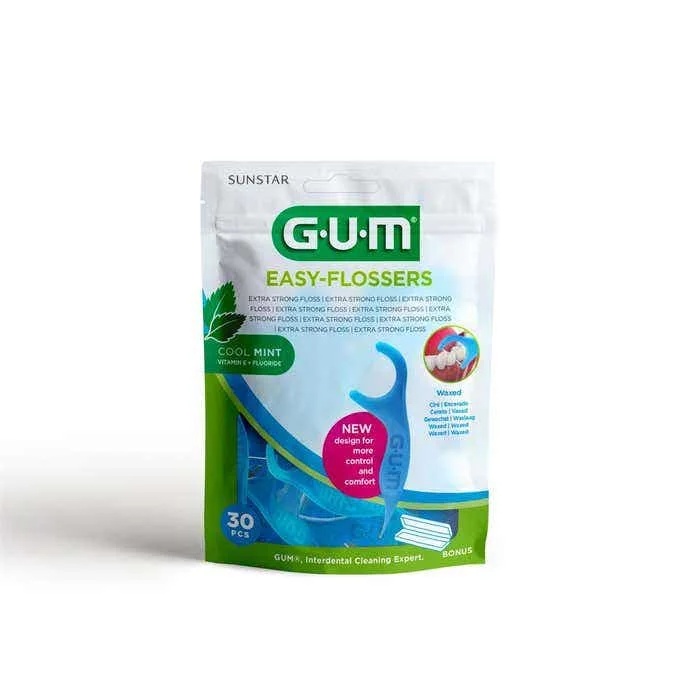Fil dentaire GUM Gum Easy Flossers Fork 30 pièces