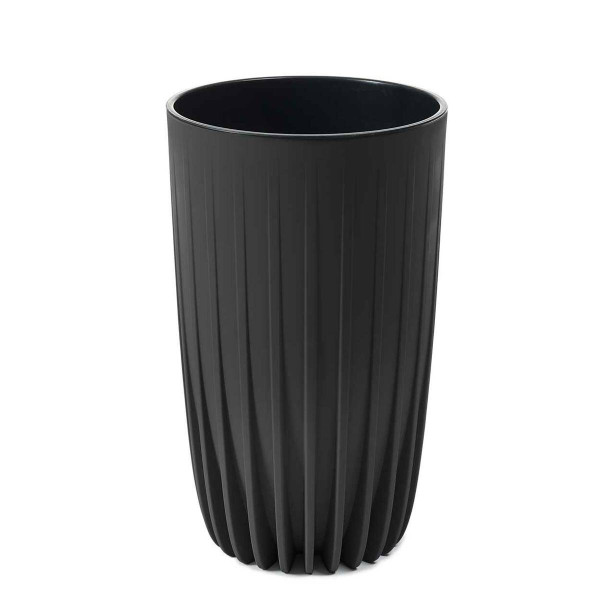 Donica Stripped Wysoka ECO recykling czarna 25xh42 cm