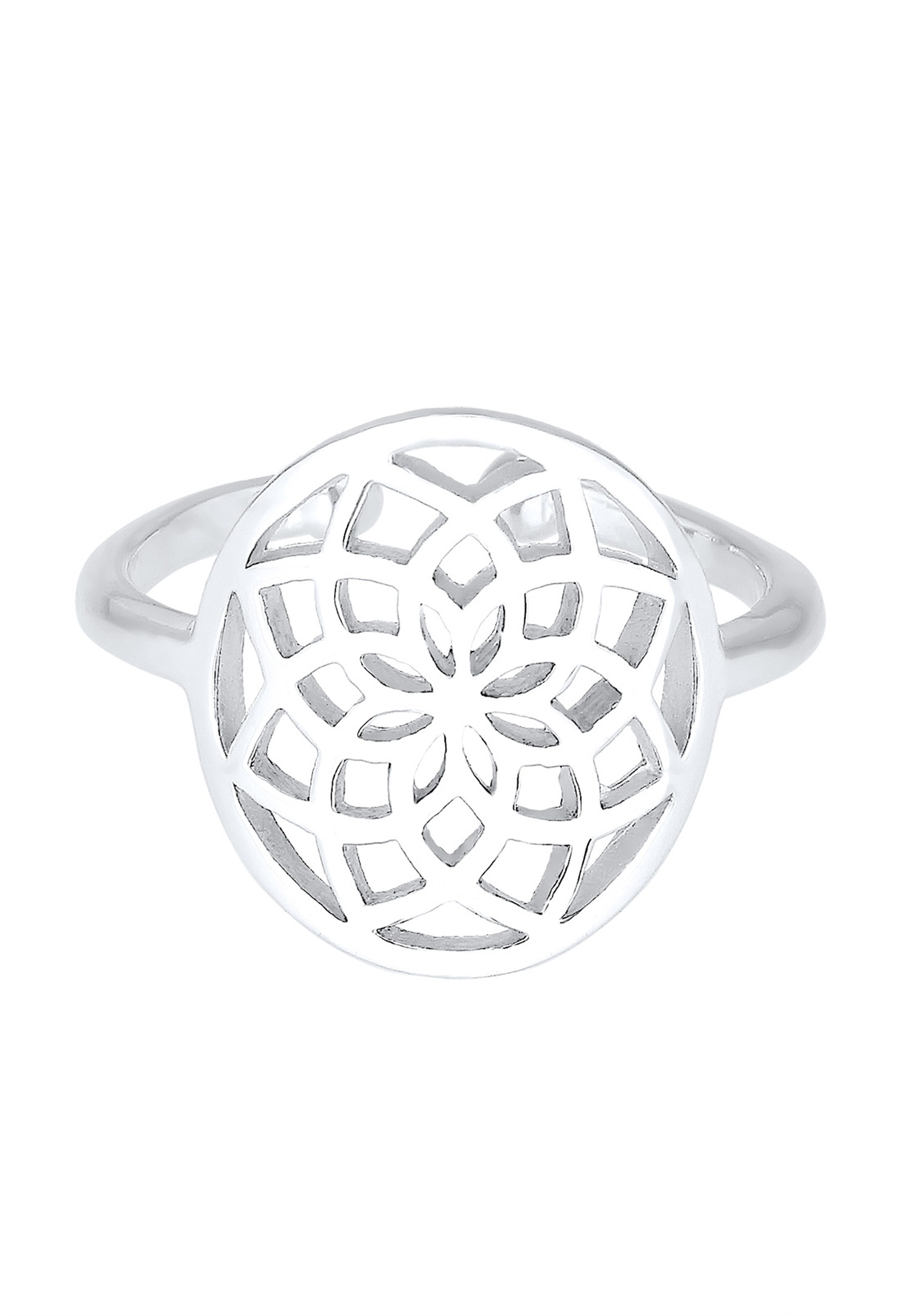Elli Ornament Rond Boho Bague Femme - (925/1000) Argent