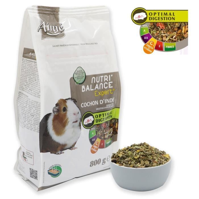 Mezcla de gránulos AIME Nutri'balance Expert - Para cobayas - 800 g