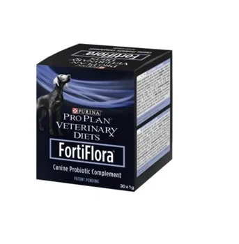 Complemento alimenticio probiótico Purina FortiFlora para perros, 30 sobres