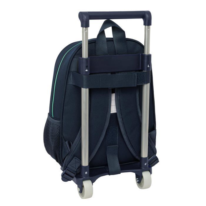 Mochila infantil con carrito - Safta - Real Madrid 25/26 - 27x10x33 cm - Azul marino - Poliéster resistente