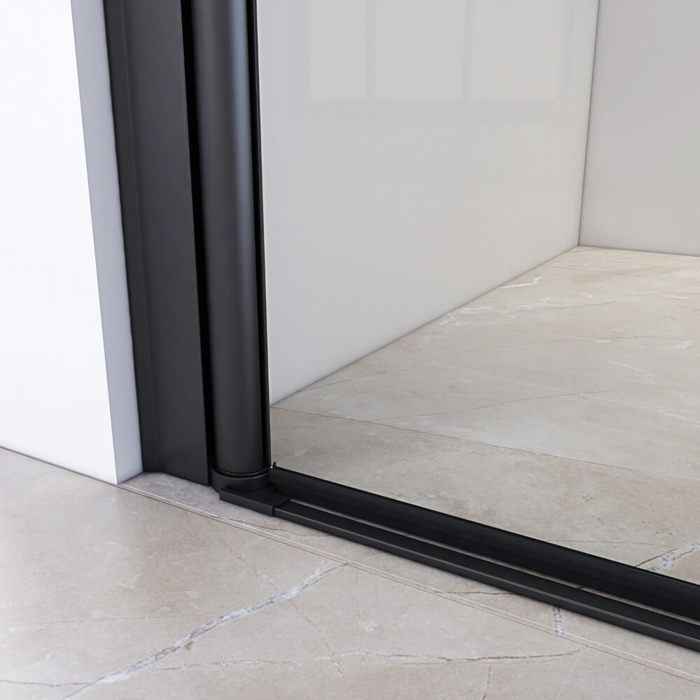 Porta de vidro articulada HOME DELUXE LAVEA - 80 x 195 cm - Preta