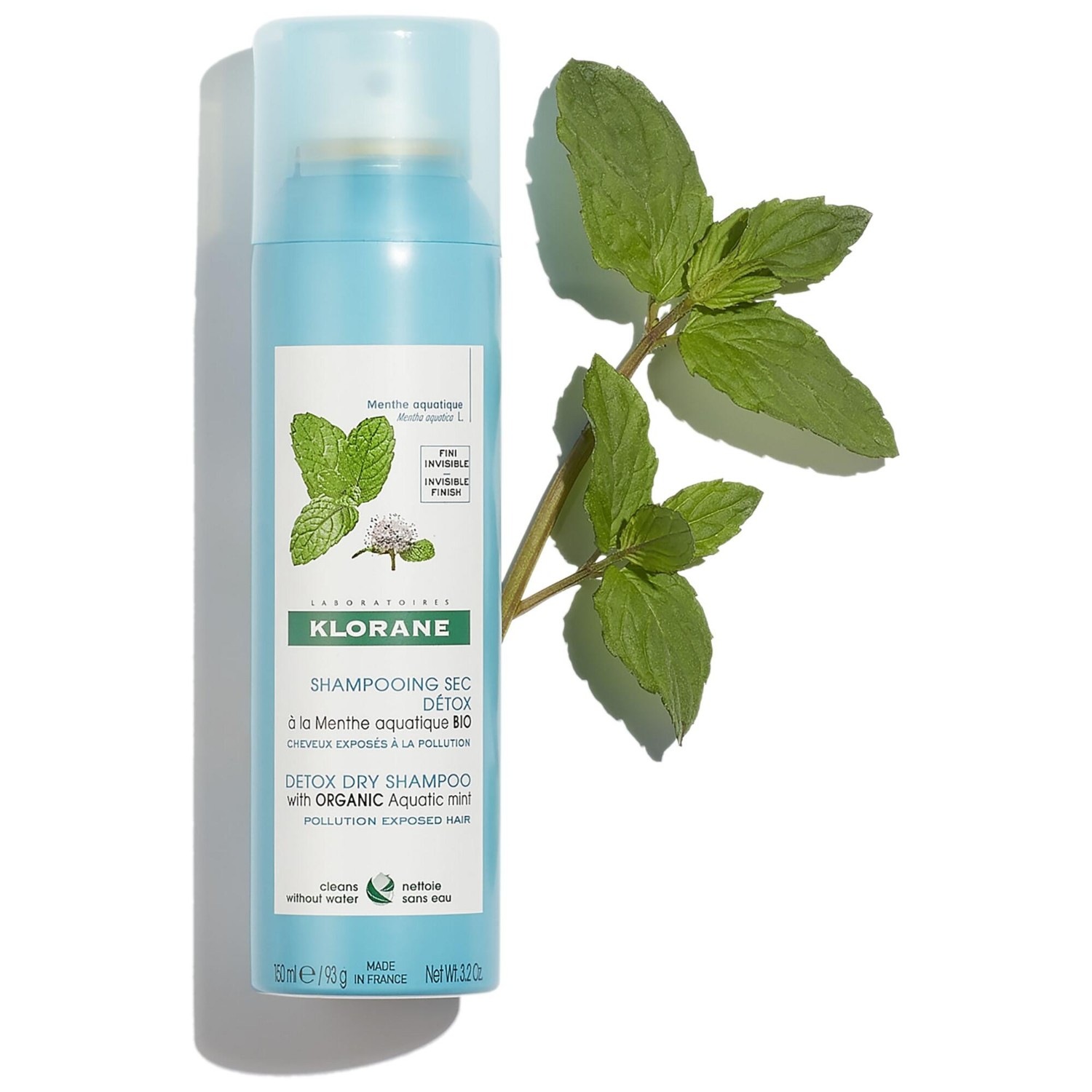 Klorane Shampoing sec détox à la Menthe aquatique BIO