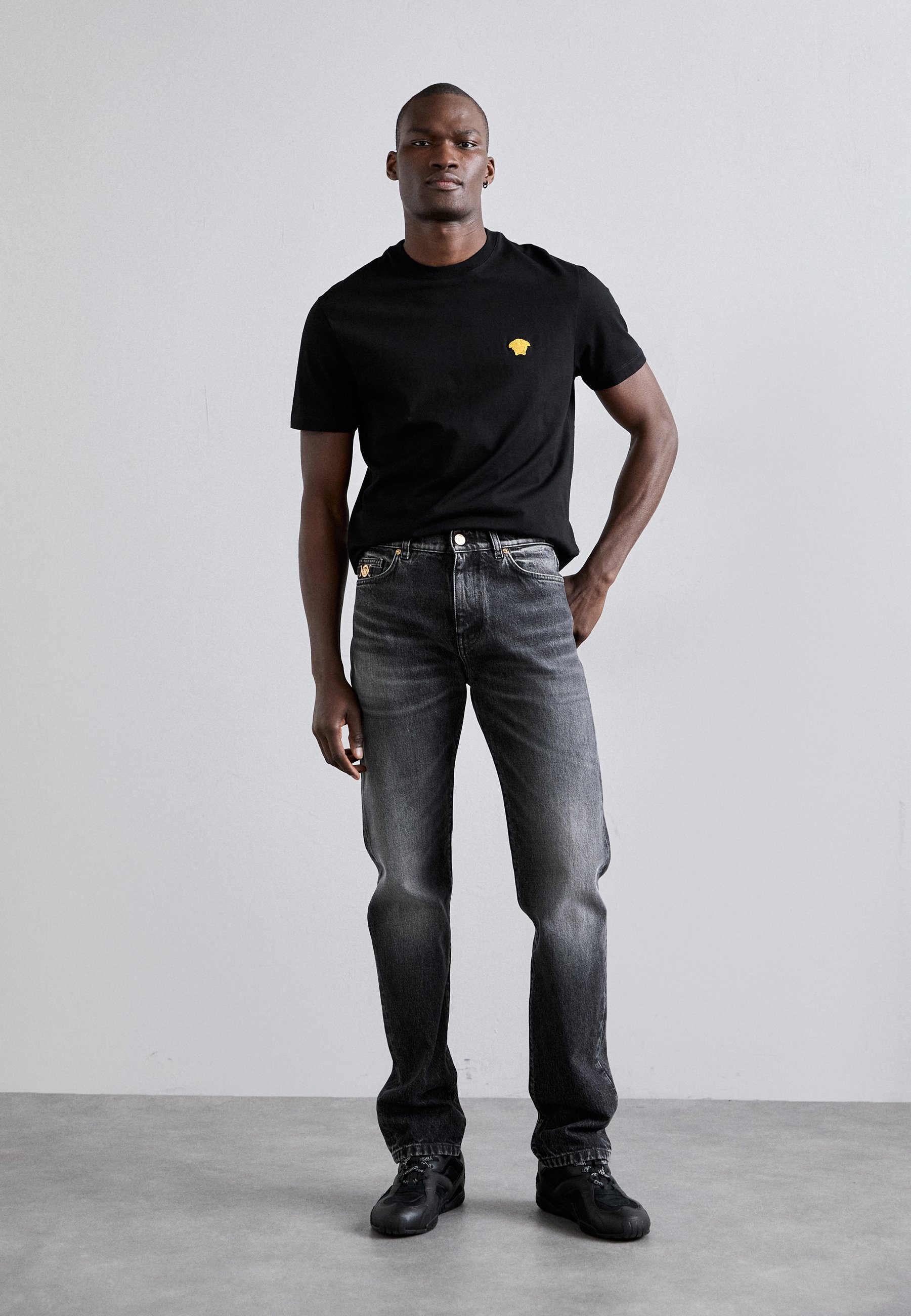 Versace COMPACT MEDUSA POP EMBROIDERY - Basic T-shirt - zwart