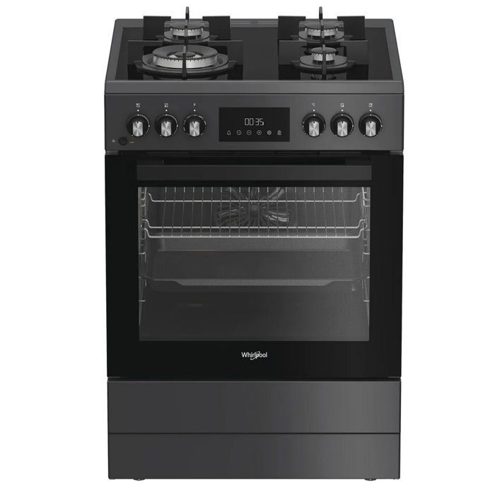Fornuis - WHIRLPOOL - W6G8LCSWA - 72L Oven - 4 Gasbranders (Triple Crown) - Katalytische Reiniging