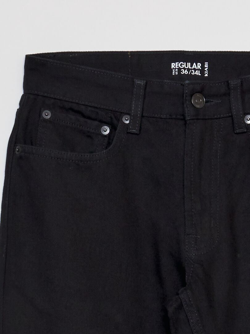 Calça jeans reta - tamanho 34 - preta