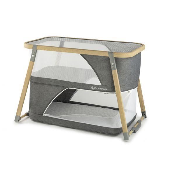 KINDERKRAFT SOFI 4-in-1 Babybett – Grau – Aluminium – Verstellbare Matratze – Leichtgewicht