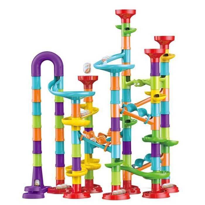 Pista de canicas para niños, laberinto de canicas de 113 piezas, juguetes de bloques de construcción, juguete educativo STEM.
