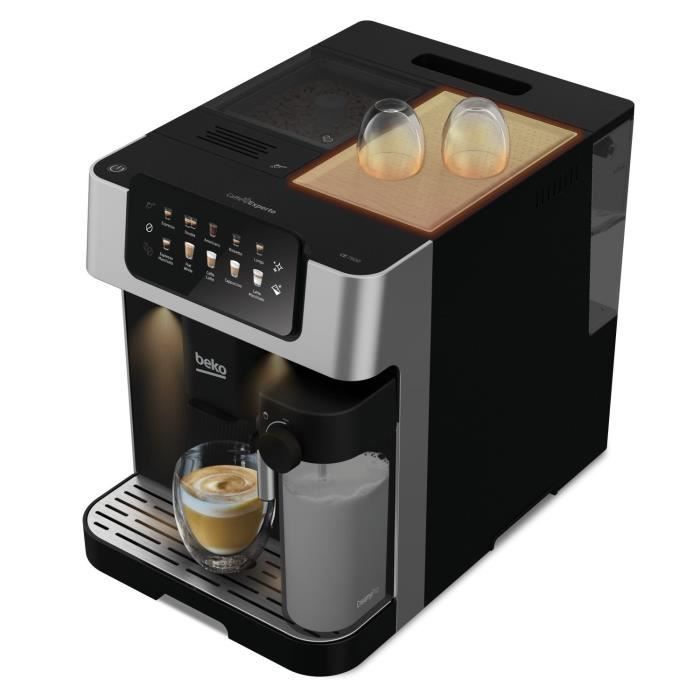 Cafetera con molinillo - BEKO - CEG7304X - 1350 W - 19 bares - Pantalla táctil a color