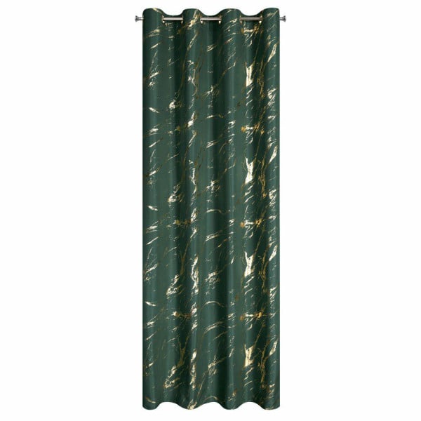 Zasłona LANI 140x250, ciemnozielona marmur glamour