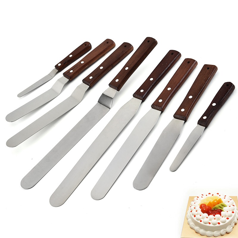 4 6 8 10-calowa szpatułka ze stali nierdzewnej do masła, kremu, lukru, noża do lukrowania, wygładzania ciasta, dekoracji ciast, pieczenia, narzędzi kuchennych