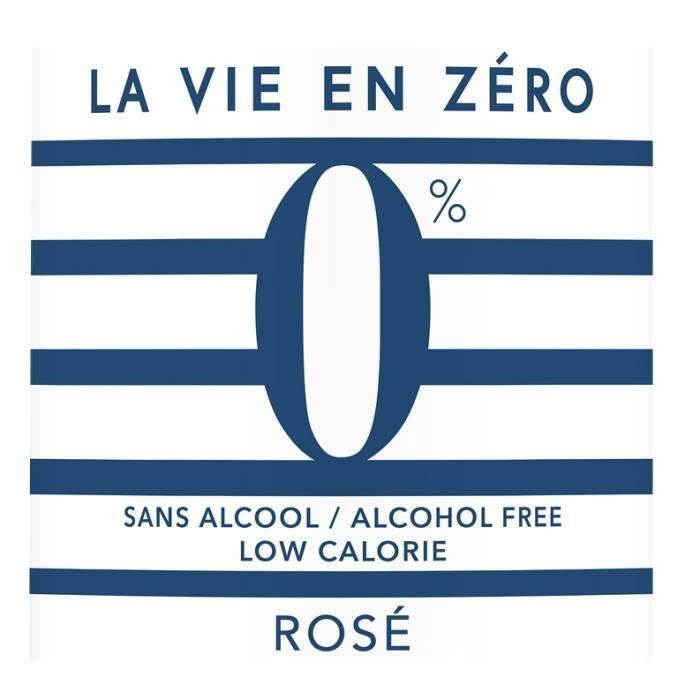 La vie en zéro - Boisson à base de vin sans alcool - Rosé