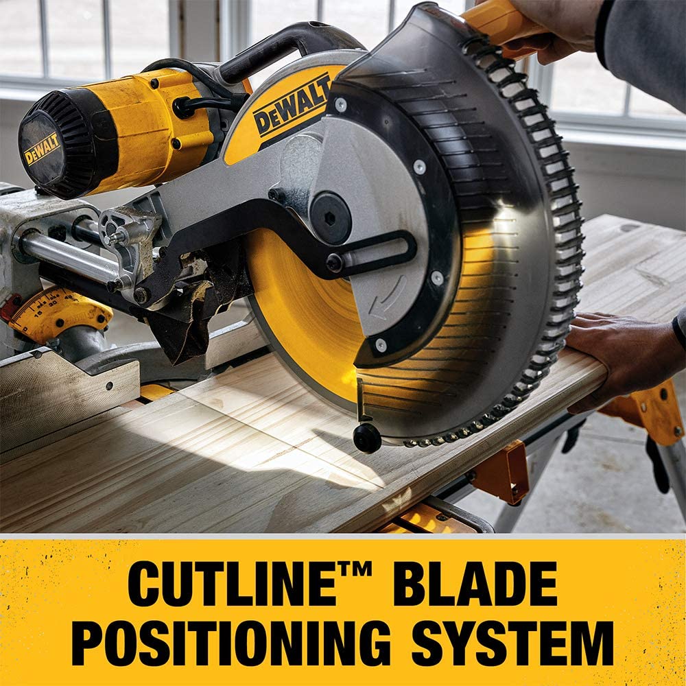 DEWALT DWS780 12-tommers dobbeltfaset gjærsag (DWS780), svart