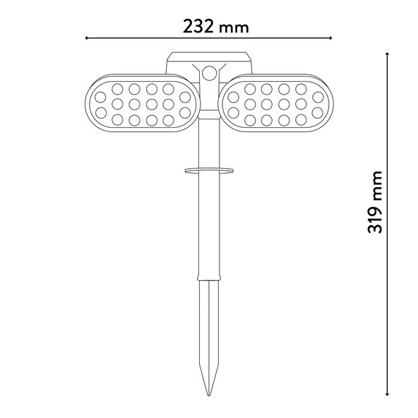 Lampă solară LED Paco cu detector de mișcare
