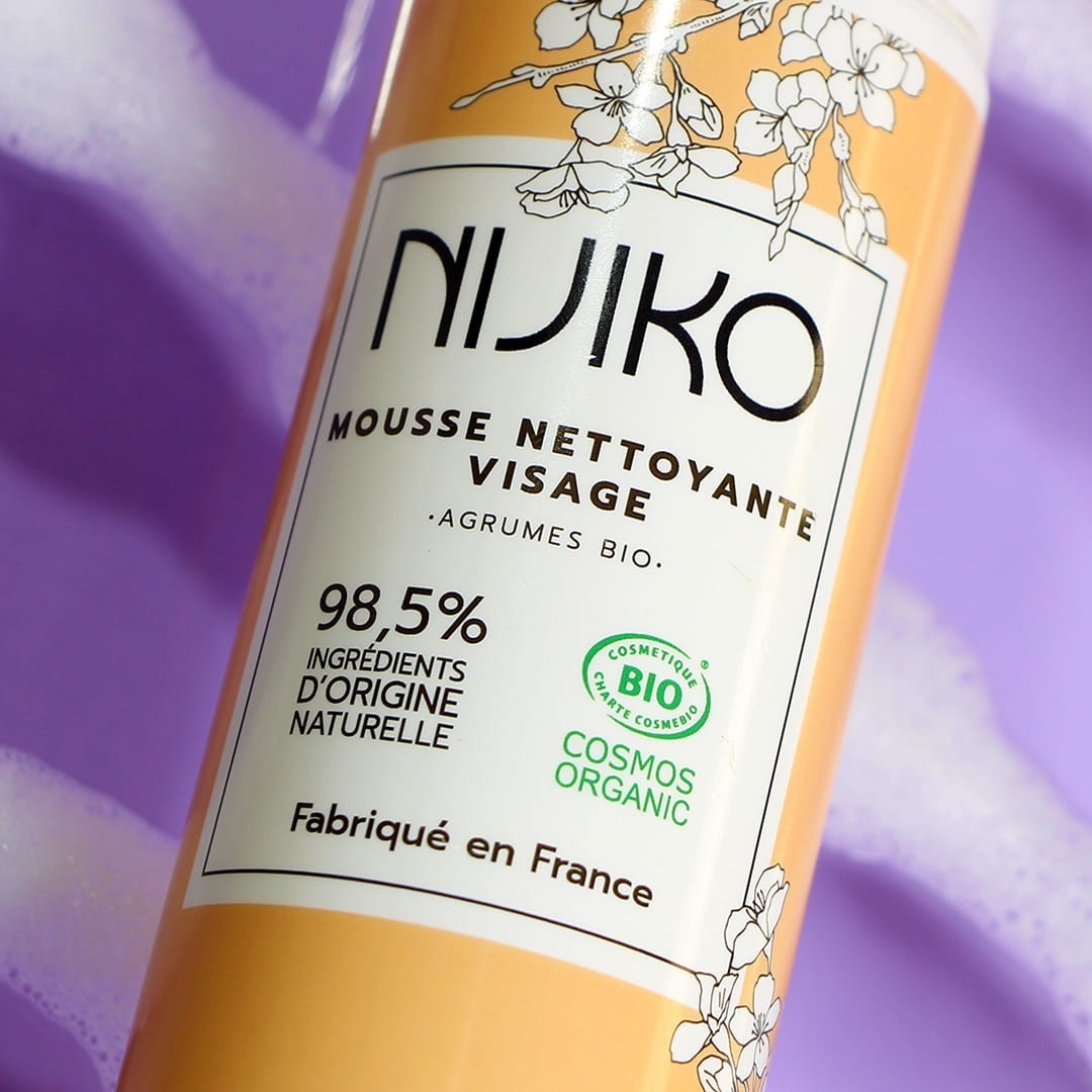 NIJIKO Mousse Nettoyante Visage Bio pour Peau Grasse
