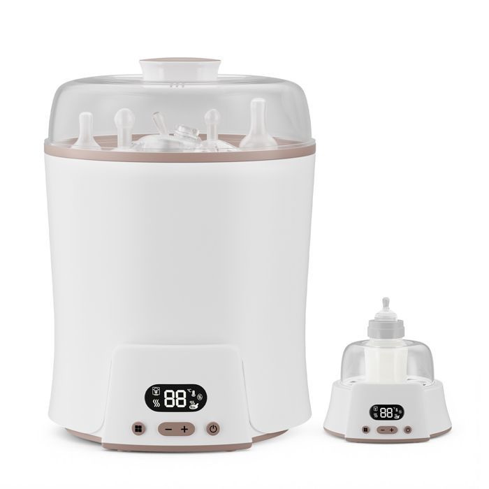 Sterilisator en droger voor babyflesjes, 8 stuks, 24-uurs bescherming, verwarmingsfunctie, multifunctioneel voor babyaccessoires