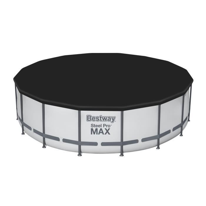 BESTWAY Above Ground Tubular Pool Kit - Steel Pro Max - 488 x 122 cm - Round (Filter with cartridge, ladder, cover)