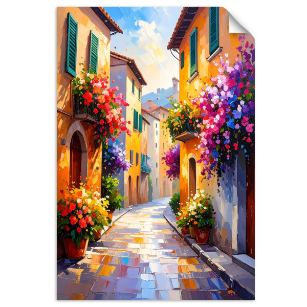 Naklejka na ścianę Feeby Kolorowe Piękne Włoskie Uliczki 20x30