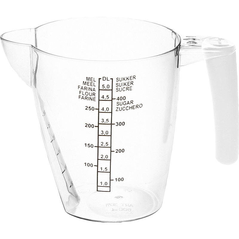 Messbecher aus Kunststoff, 0,5 Liter
