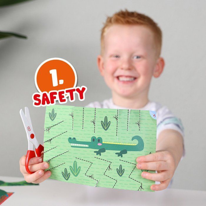 I'm learning to cut step by step - SES CREATIVE - Hobby 3 - 6 - Fine Motor Skills - 3 Scissors Safety + Leisure + Zigzag - Age: 3+