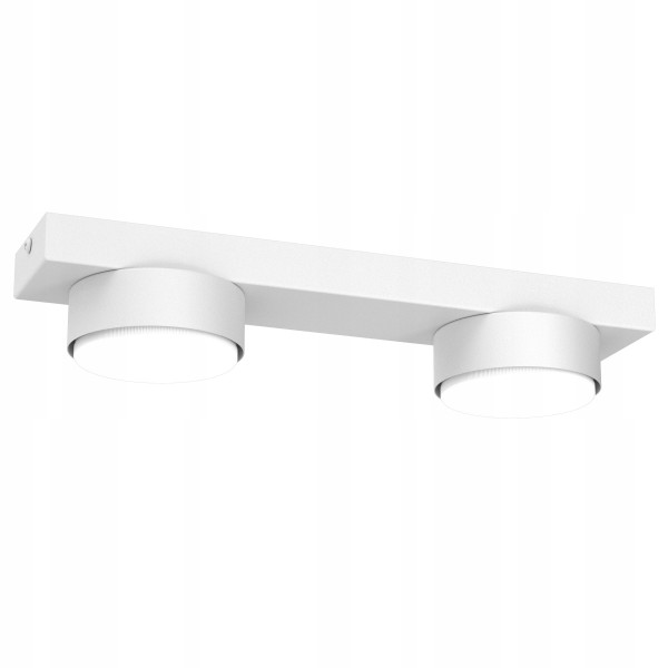 Lampa sufitowa plafon alfa listwa 2x gx53 led biała