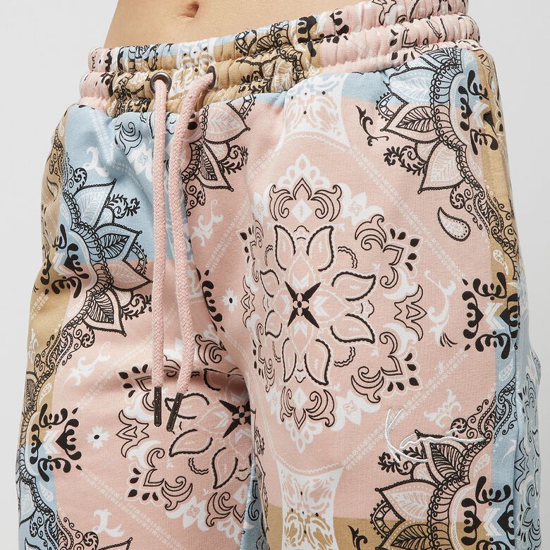 Calça de moletom Signature Regular Fit com punho e estampa paisley, tamanho pequeno.