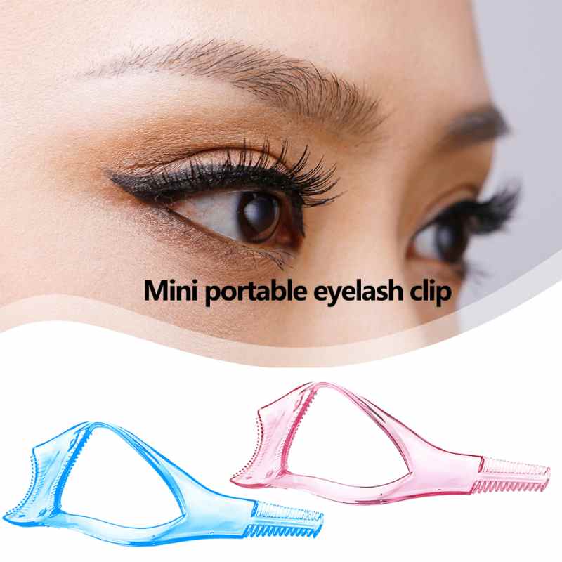 in 1 Strumenti per il trucco delle ciglia: protezione per mascara, pettine arricciaciglia, piegaciglia, applicatore, pettine, strumenti cosmetici di bellezza.