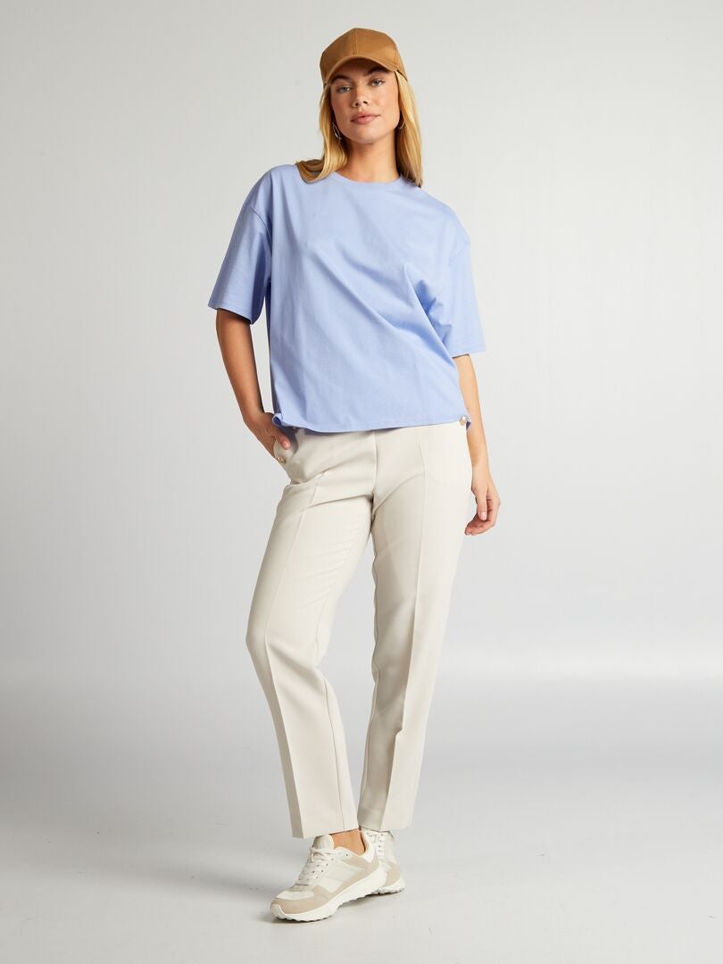 Camiseta de malha jersey - roxa
