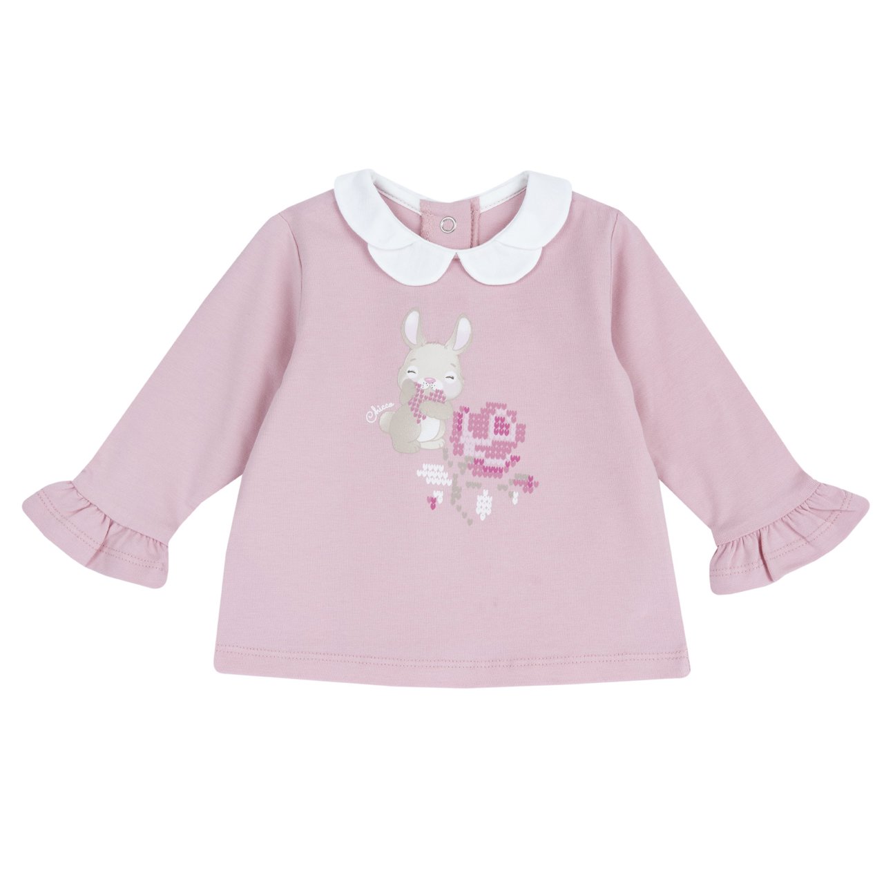 T-Shirt mit Muschelkragen