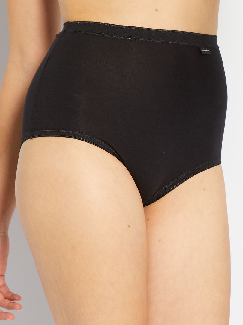 Conjunto de 3 calcinhas maxi 'Sans Complexe' - pretas