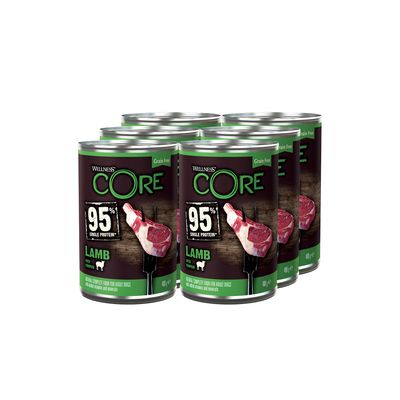 Wellness Core Adult 95% Single Protein Lammas & Kurpitsa Märkäruoka Koirille