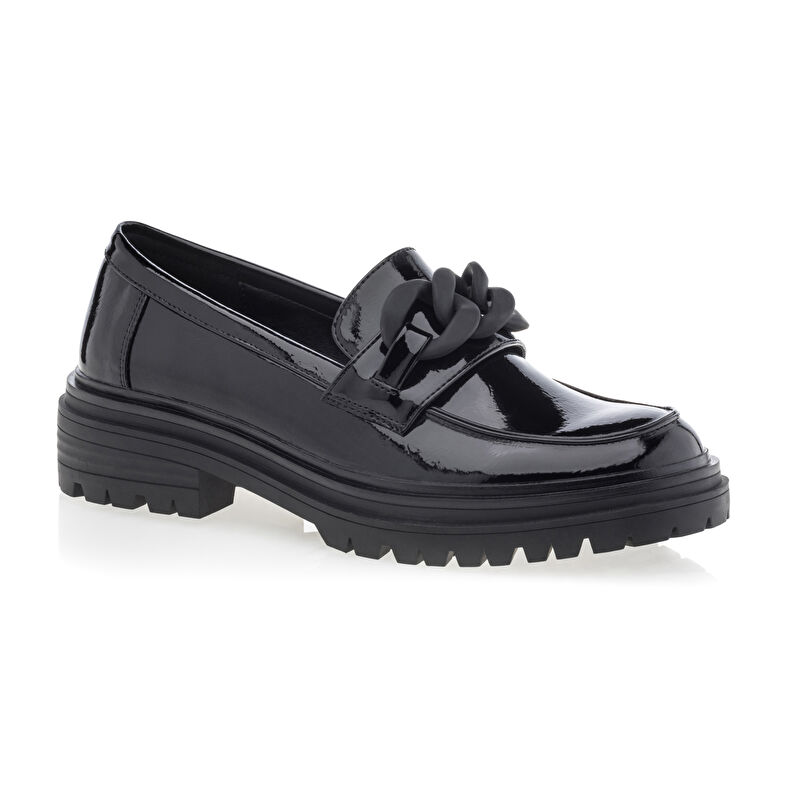 Svarta loafers/båtskor för kvinnor