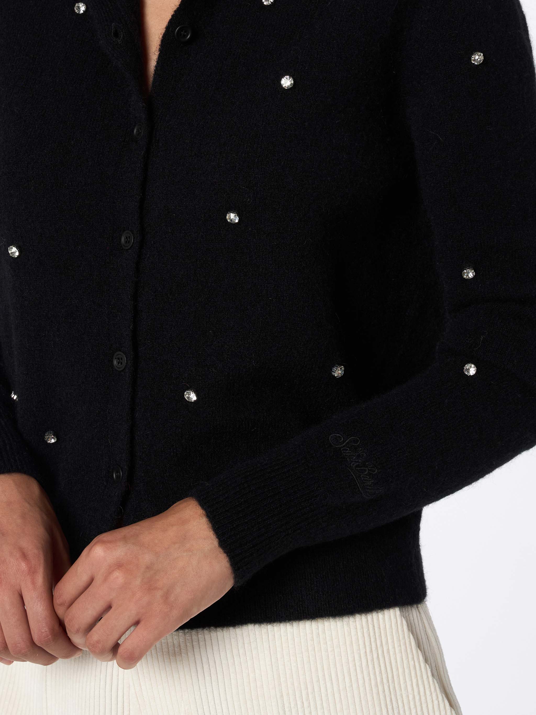 Bellamy damesvest met zwarte strasssteentjes